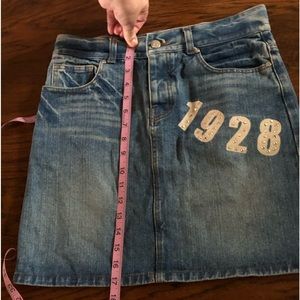 Disney Vintage Mickey Mouse 90’s denim skirt. Size 10 authentic blue Jean bling